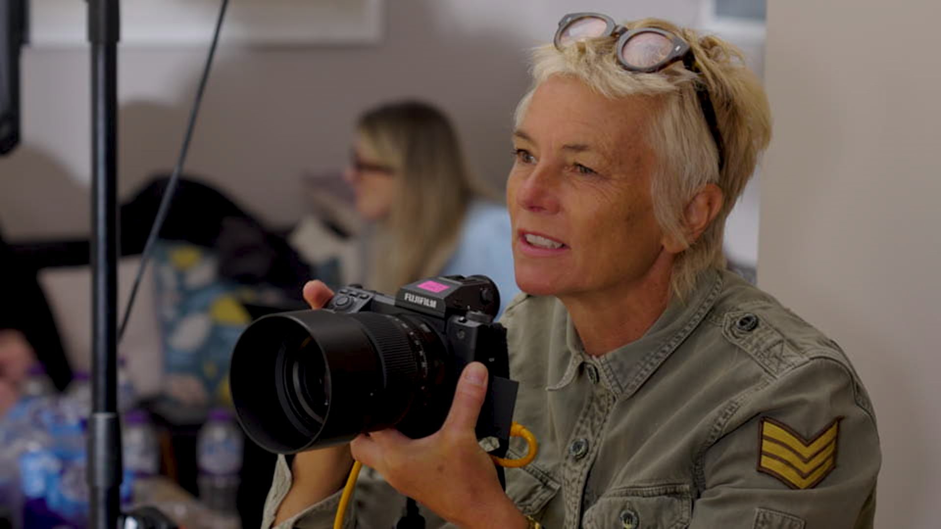 Stills photographer at work on the Bupa shoot
